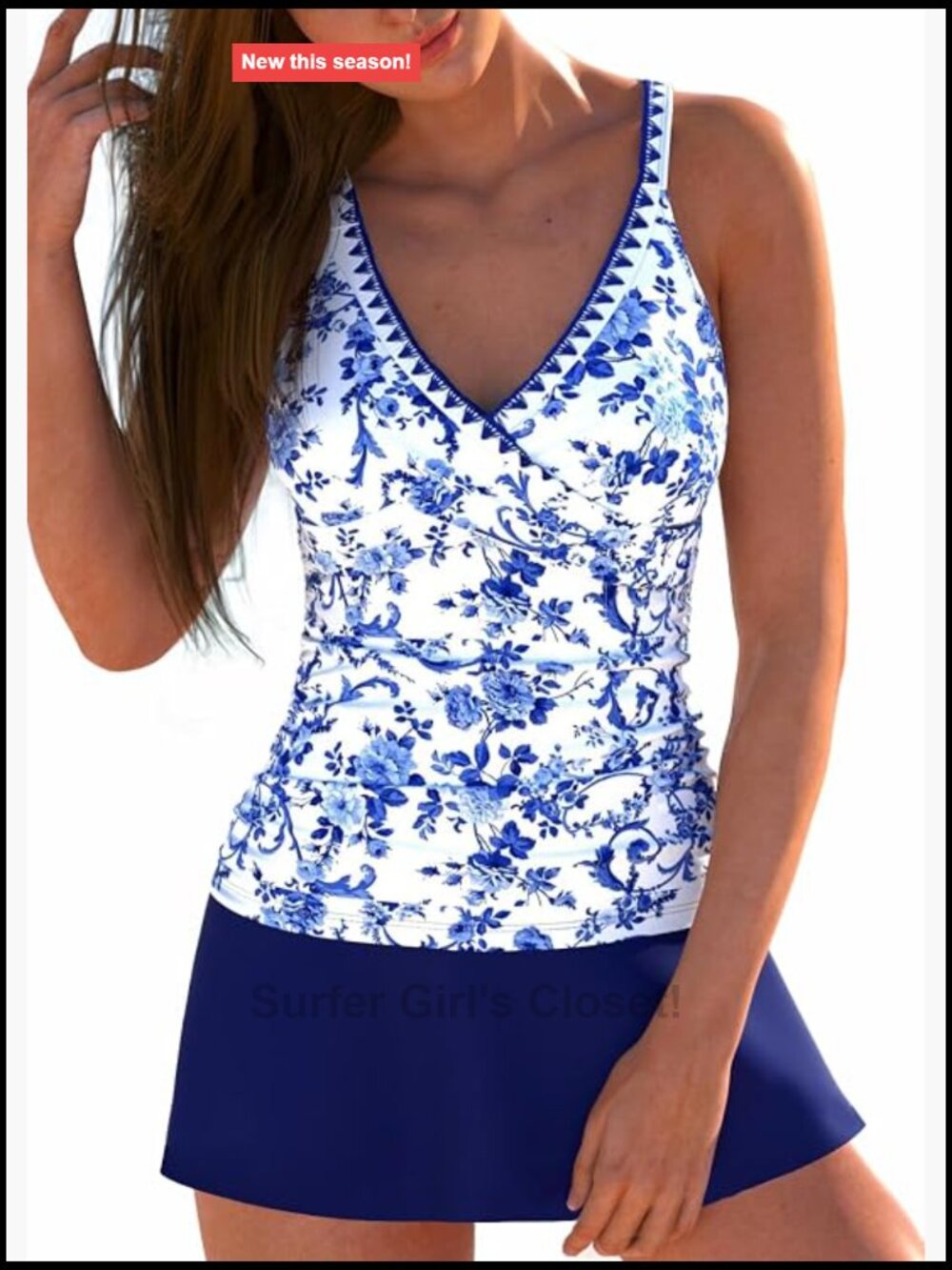 Crisscross Back Tankini Swimsuits for Women 2 Piece Bathing Suit with Tummy